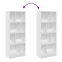 Estantería de madera de ingeniería blanca 57x28,5x141 cm by , Bookcases and shelves - Ref: Foro24-847996, Price: 70,33 €, Dis...
