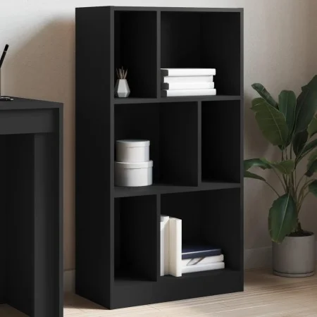 Estantería madera de ingeniería negro 57x28,5x107,5 cm de , Librerías y estanterías - Ref: Foro24-848004, Precio: 57,50 €, De...
