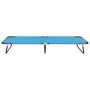 Tumbona plegable de acero azul turquesa de vidaXL, Tumbonas - Ref: Foro24-310348, Precio: 75,50 €
