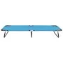 Tumbona plegable de acero azul turquesa de vidaXL, Tumbonas - Ref: Foro24-310348, Precio: 74,23 €, Descuento: %