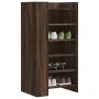 Schuhschrank aus braunem Eichen-Ingenieurholz, 52x37,5x100 cm. von , Schuhregale und Schuhorganisatoren - Ref: Foro24-848450,...