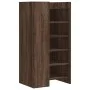 Schuhschrank aus braunem Eichen-Ingenieurholz, 52x37,5x100 cm. von , Schuhregale und Schuhorganisatoren - Ref: Foro24-848450,...