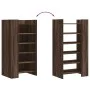 Schuhschrank aus braunem Eichen-Ingenieurholz, 52x37,5x100 cm. von , Schuhregale und Schuhorganisatoren - Ref: Foro24-848450,...