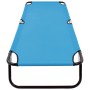 Tumbona plegable de acero azul turquesa de vidaXL, Tumbonas - Ref: Foro24-310348, Precio: 75,50 €