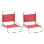 Sillas de playa plegables 2 unidades tela rojo de vidaXL, Sillas de jardín - Ref: Foro24-310367, Precio: 70,97 €, Descuento: %