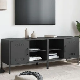 Muebles de TV 2 piezas acero negro 68x39x50,5 cm von , TV-Möbel - Ref: Foro24-842995, Preis: 127,91 €, Rabatt: %