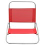 Sillas de playa plegables 2 unidades tela rojo de vidaXL, Sillas de jardín - Ref: Foro24-310367, Precio: 68,40 €