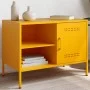 Mueble de TV de acero amarillo mostaza 68x39x50,5 cm de , Muebles TV - Ref: Foro24-843000, Precio: 75,31 €, Descuento: %
