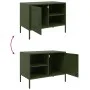 Mueble de TV de acero verde oliva 68x39x50,5 cm von , TV-Möbel - Ref: Foro24-843002, Preis: 88,38 €, Rabatt: %