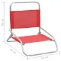 Sillas de playa plegables 2 unidades tela rojo de vidaXL, Sillas de jardín - Ref: Foro24-310367, Precio: 70,97 €, Descuento: %