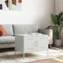 Mesa de centro acero blanco 68x50x50,5 cm by , Coffee table - Ref: Foro24-843035, Price: 76,04 €, Discount: %