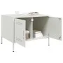 Mesa de centro acero blanco 68x50x50,5 cm by , Coffee table - Ref: Foro24-843035, Price: 76,04 €, Discount: %