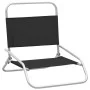 Klappbare Strandkörbe 2 Einheiten aus schwarzem Stoff von vidaXL, Gartenstühle - Ref: Foro24-310366, Preis: 70,97 €, Rabatt: %