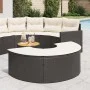 Gartenhocker mit schwarzem Kunststoff-Rattankissen von , Hocker für den Außenbereich - Ref: Foro24-369087, Preis: 147,50 €, R...