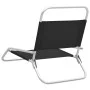 Klappbare Strandkörbe 2 Einheiten aus schwarzem Stoff von vidaXL, Gartenstühle - Ref: Foro24-310366, Preis: 70,97 €, Rabatt: %