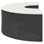 Gartenhocker mit schwarzem Kunststoff-Rattankissen von , Hocker für den Außenbereich - Ref: Foro24-369087, Preis: 150,58 €, R...