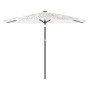 Sombrilla de jardín con poste de acero blanca 288x288x225 cm by , Umbrellas - Ref: Foro24-4005108, Price: 90,17 €, Discount: %