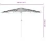 Gartenschirm mit weißem Stahlmast 288x288x225 cm von , Sonnenschirme - Ref: Foro24-4005108, Preis: 93,84 €, Rabatt: %