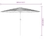 Sombrilla de jardín con poste de acero blanca 288x288x225 cm by , Umbrellas - Ref: Foro24-4005108, Price: 90,17 €, Discount: %