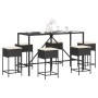 7-teiliges Gartenset mit braunen PE-Rattan-Kissen. von , Gartensets - Ref: Foro24-3261472, Preis: 386,57 €, Rabatt: %
