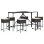 7-teiliges Gartenset mit braunen PE-Rattan-Kissen. von , Gartensets - Ref: Foro24-3261472, Preis: 386,57 €, Rabatt: %