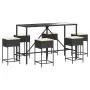 7-teiliges Gartenset mit braunen PE-Rattan-Kissen. von , Gartensets - Ref: Foro24-3261472, Preis: 387,15 €, Rabatt: %