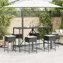 7-teiliges Gartenset mit braunen PE-Rattan-Kissen. von , Gartensets - Ref: Foro24-3261472, Preis: 387,15 €, Rabatt: %