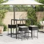 Juego de bar de jardín de 5 piezas con cojines ratán PE negro de , Conjuntos de jardín - Ref: Foro24-3261466, Precio: 313,46 ...