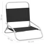 Klappbare Strandkörbe 2 Einheiten aus schwarzem Stoff von vidaXL, Gartenstühle - Ref: Foro24-310366, Preis: 70,97 €, Rabatt: %