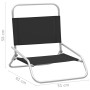 Klappbare Strandkörbe 2 Einheiten aus schwarzem Stoff von vidaXL, Gartenstühle - Ref: Foro24-310366, Preis: 72,24 €, Rabatt: %