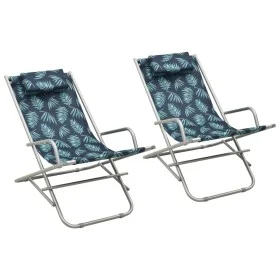 Rocking chairs, 2 units, steel with leaf pattern stamped. by vidaXL, Loungers - Ref: Foro24-310342, Price: 121,17 €, Discount: %