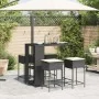 Juego de bar de jardín de 5 piezas con cojines ratán PE negro de , Conjuntos de jardín - Ref: Foro24-3261493, Precio: 306,47 ...