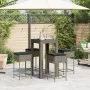 Juego de bar de jardín de 5 piezas con cojines ratán PE gris by , Garden sets - Ref: Foro24-3261451, Price: 296,53 €, Discoun...