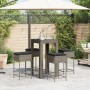 Juego de bar de jardín de 5 piezas con cojines ratán PE gris by , Garden sets - Ref: Foro24-3261451, Price: 296,73 €, Discoun...