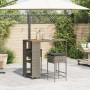 Juego de bar de jardín de 3 piezas con cojines ratán PE gris by , Garden sets - Ref: Foro24-3261498, Price: 241,21 €, Discoun...