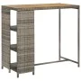 Juego de bar de jardín de 3 piezas con cojines ratán PE gris de , Conjuntos de jardín - Ref: Foro24-3261498, Precio: 237,69 €...
