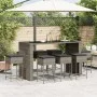 9-teiliges Gartenset für die Bar mit grauen PE-Rattan-Kissen. von , Gartensets - Ref: Foro24-3261514, Preis: 551,72 €, Rabatt: %