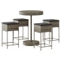Gartentisch und hohe Hocker 5-teilig mit grauen PE-Rattan-Kissen. von , Gartensets - Ref: Foro24-3261445, Preis: 306,34 €, Ra...