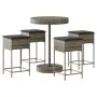 Mesa y taburetes altos jardín 5 piezas y cojines ratán PE gris by , Garden sets - Ref: Foro24-3261445, Price: 289,69 €, Disco...