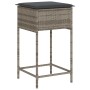 Mesa y taburetes altos jardín 5 piezas y cojines ratán PE gris by , Garden sets - Ref: Foro24-3261445, Price: 294,38 €, Disco...