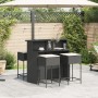 5-teiliges Gartenset mit schwarzen PE-Rattan-Kissen von , Gartensets - Ref: Foro24-3261487, Preis: 399,12 €, Rabatt: %