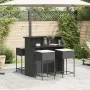 5-teiliges Gartenset mit schwarzen PE-Rattan-Kissen von , Gartensets - Ref: Foro24-3261487, Preis: 404,79 €, Rabatt: %