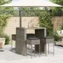 5-teiliges Gartenset mit grauen PE-Rattan-Kissen von , Gartensets - Ref: Foro24-3261516, Preis: 428,19 €, Rabatt: %