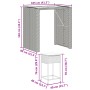 Juego de bar de jardín 5 piezas con cojines ratán PE gris by , Garden sets - Ref: Foro24-3261516, Price: 410,26 €, Discount: %
