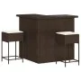 Juego de bar de jardín de 3 piezas con cojines ratán PE marrón by , Garden sets - Ref: Foro24-3261500, Price: 291,26 €, Disco...