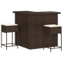 Juego de bar de jardín de 3 piezas con cojines ratán PE marrón by , Garden sets - Ref: Foro24-3261500, Price: 280,73 €, Disco...