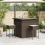 Juego de bar de jardín de 3 piezas con cojines ratán PE marrón by , Garden sets - Ref: Foro24-3261500, Price: 291,26 €, Disco...