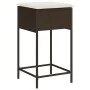 Juego de bar de jardín de 3 piezas con cojines ratán PE marrón by , Garden sets - Ref: Foro24-3261500, Price: 291,26 €, Disco...