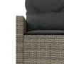 Sofá de jardín semicircular con mesa y cojines ratán PE gris by , Outdoor sofas - Ref: Foro24-3318518, Price: 484,75 €, Disco...