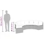 Sofá de jardín semicircular con mesa y cojines ratán PE negro by , Outdoor sofas - Ref: Foro24-3318526, Price: 456,74 €, Disc...